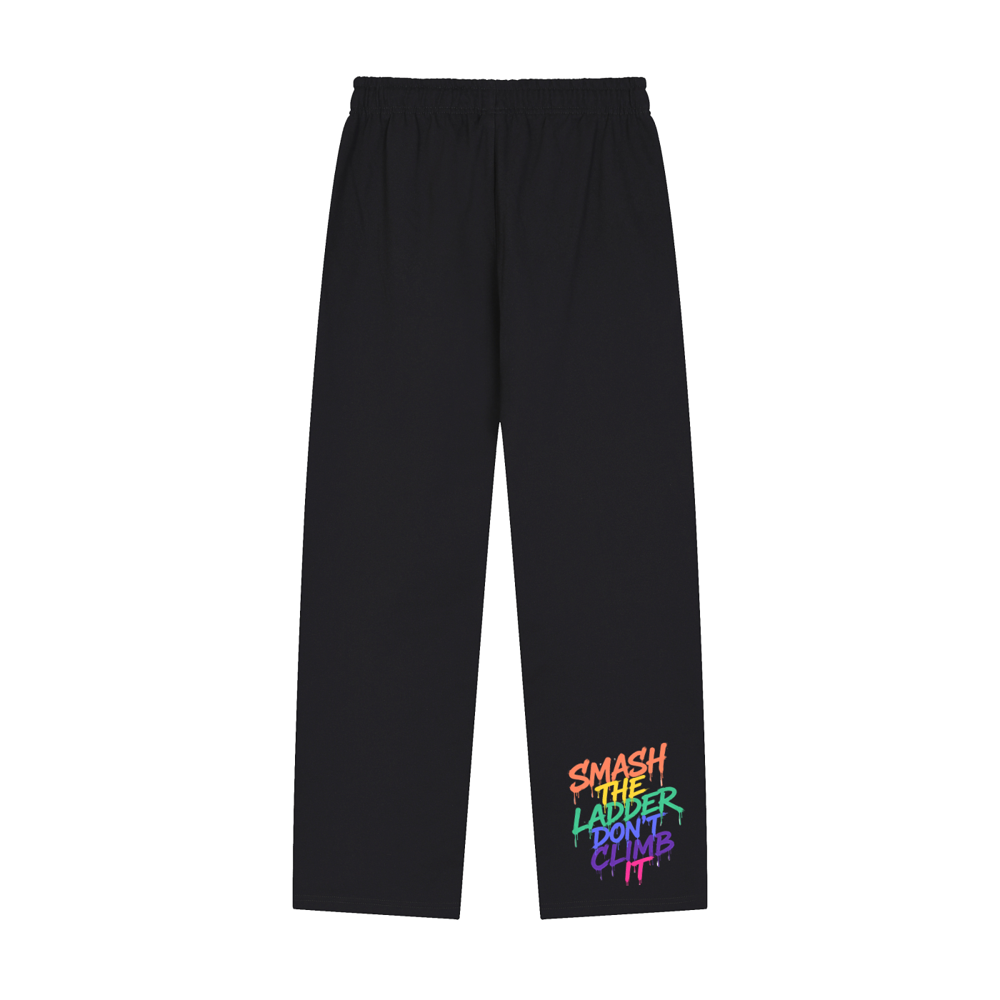Solid Color Straight-Leg Sweatpants