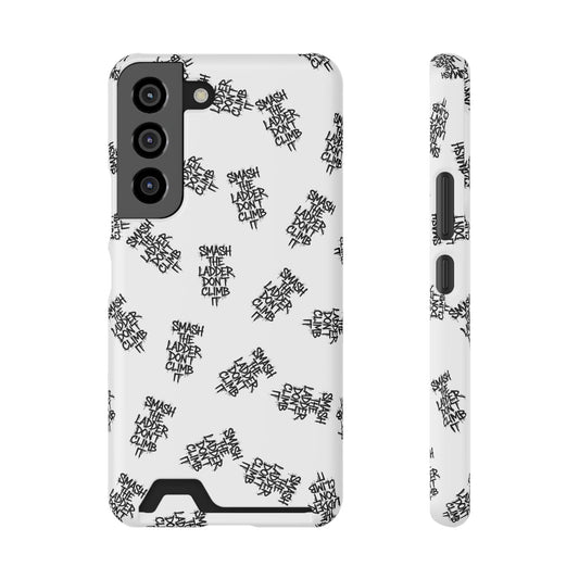 SMASH THE LADDER BLACK PATTERN Variant - Phone Case with Card Holder