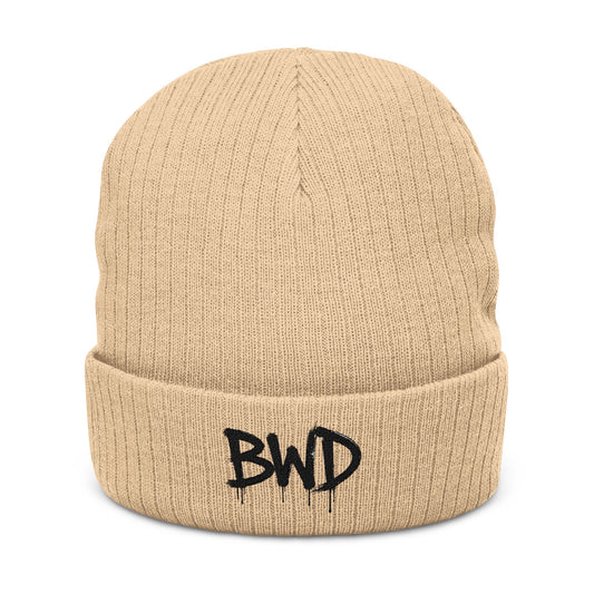 BWD - Embroidered Ribbed Knit Beanie