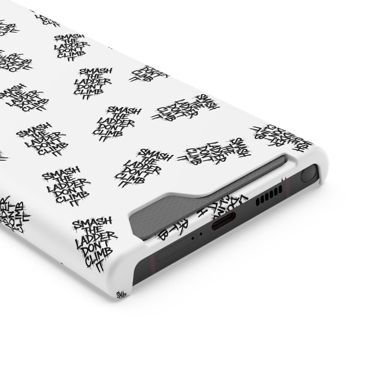 SMASH THE LADDER BLACK PATTERN Variant - Phone Case with Card Holder