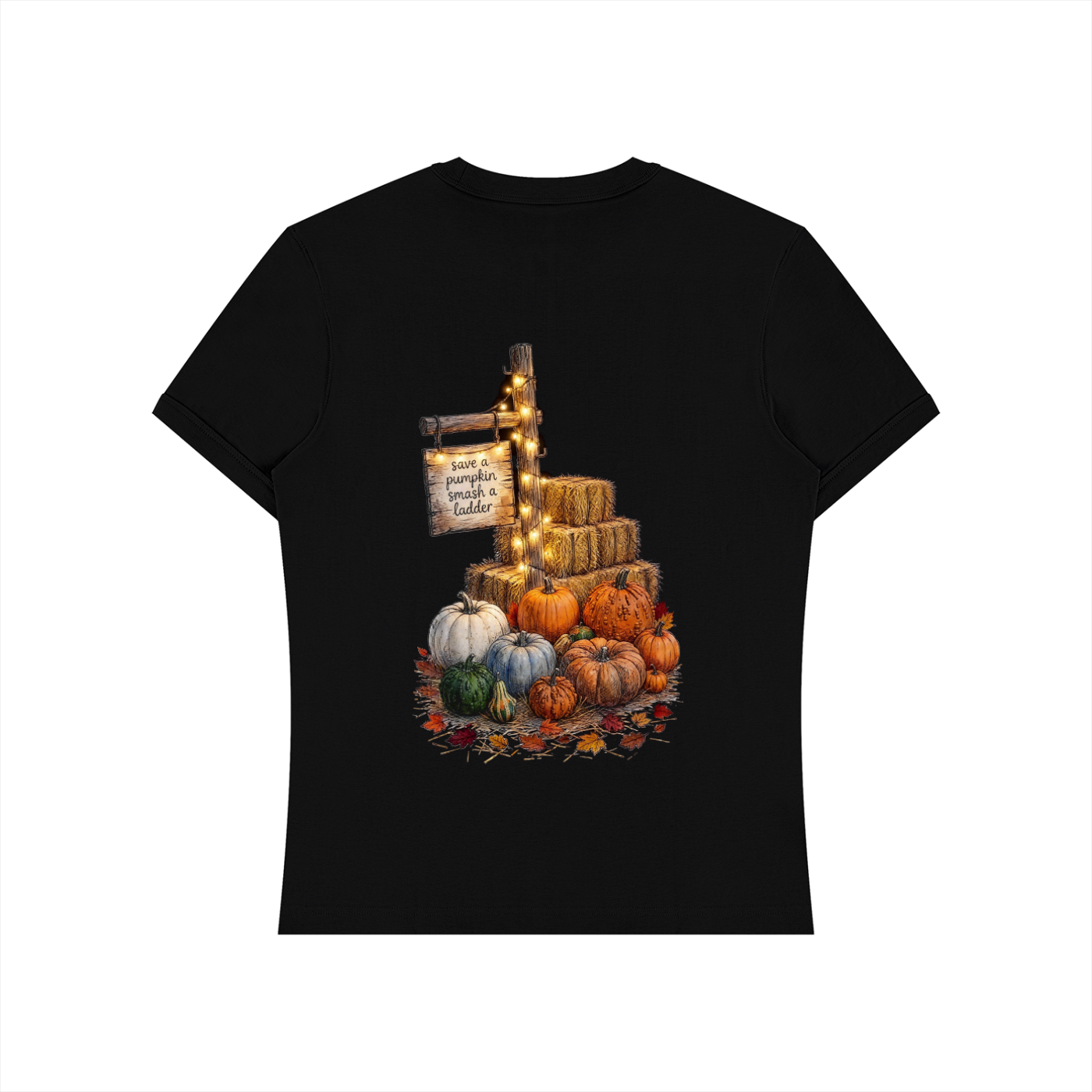 BWD PICKING PUMPKINS FITTED TEE