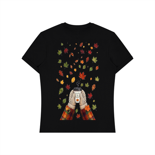BWD | COSY COFFEE AUTUMN WALKS FITTED TEE
