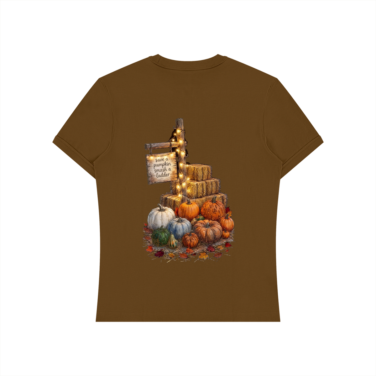 BWD PICKING PUMPKINS FITTED TEE