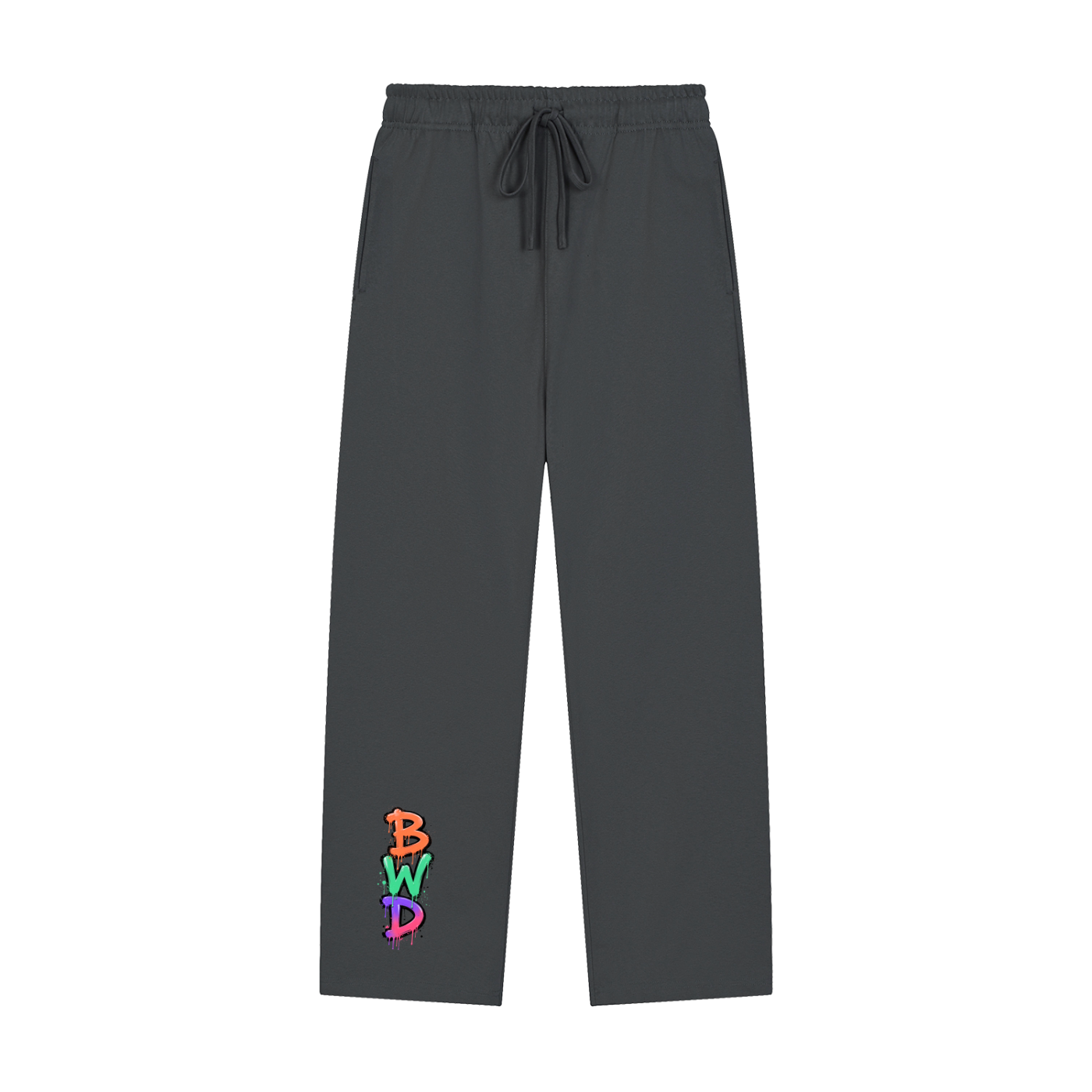 Solid Color Straight-Leg Sweatpants