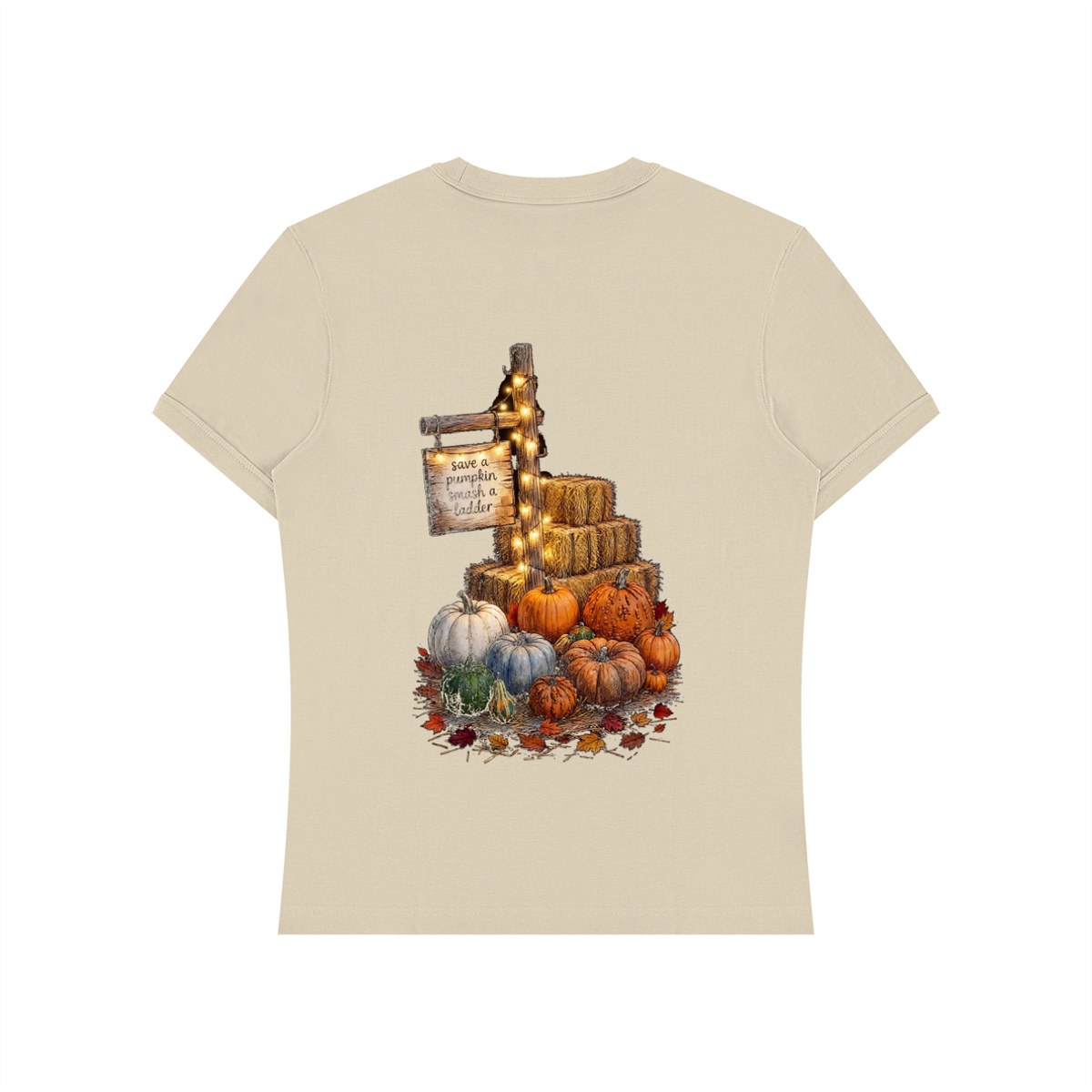BWD PICKING PUMPKINS FITTED TEE